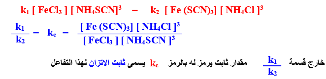 قانون ثابت الاتزان الكيميائي