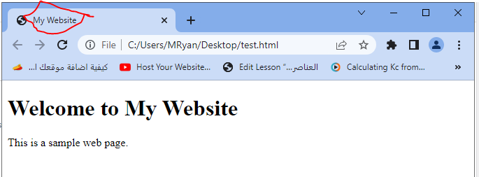 html title tag