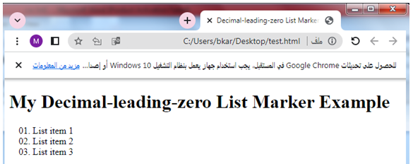 css decimal leading zero list