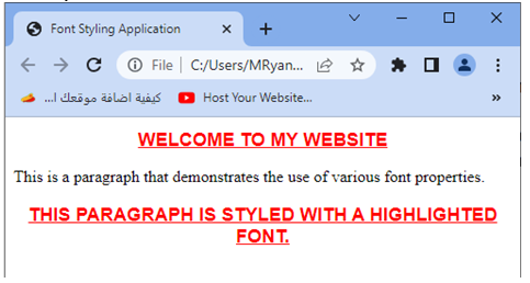 css font style application