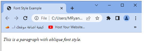 css font style property