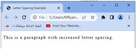 css letter spacing property