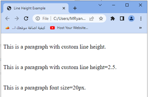 css line height property 3