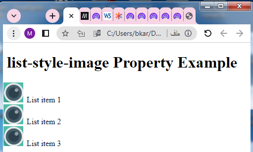 css list style image
