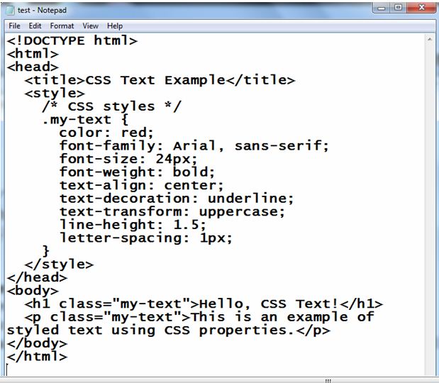 css text 1