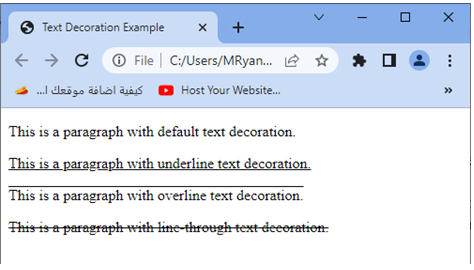 css text decoration property