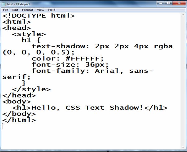 css text shadow 1
