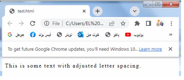 css text spacing 3