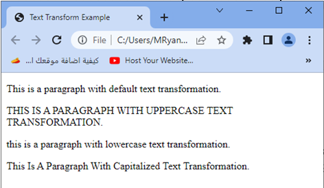 css text transformation property