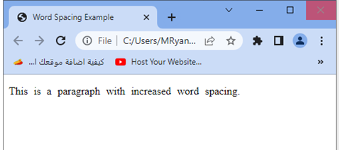 css word-spacing property