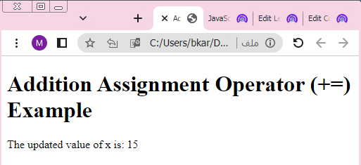 Assignment operator 2