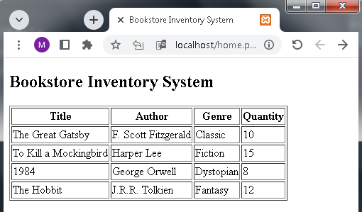 Bookstore Inventory System