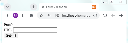 Email and URL validation