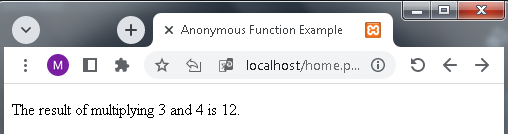 PHP Anonymous Function