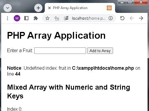 PHP Array Application