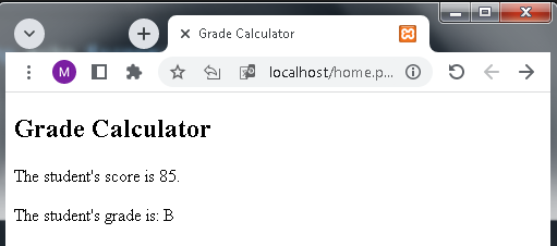 PHP Grade Calculator
