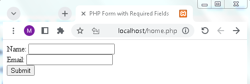 PHP form fields