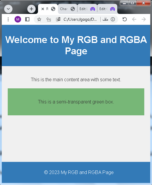 RGB and RGBA colors