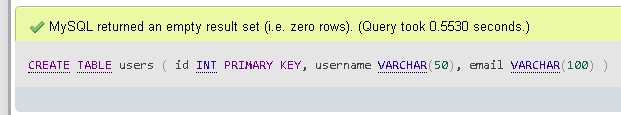 create table in sql